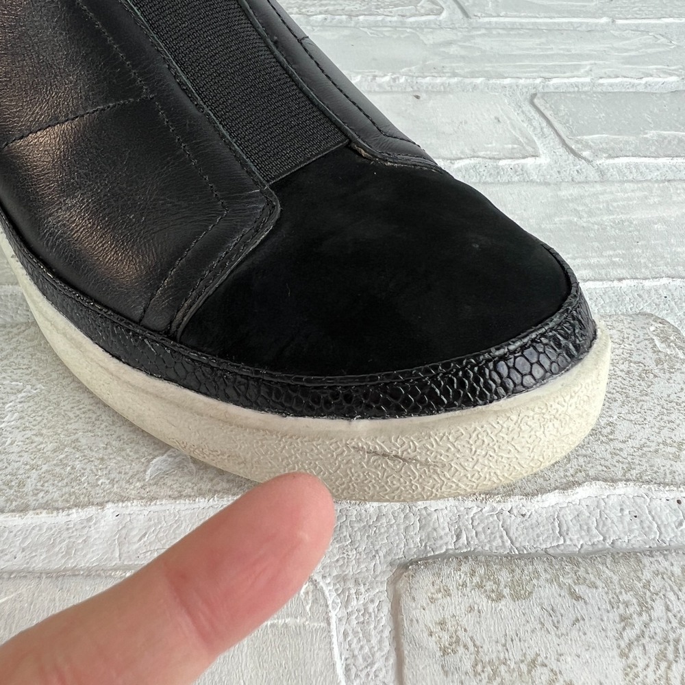 Vionic Zinah Slip On Sneakers Shoes Womens 9.5 Black Nubuck Leather Comfort 40.5 - Picture 11 of 13